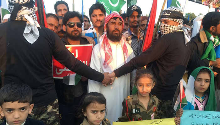 JI chief expresses solidarity with Palestinians at Karachi million march