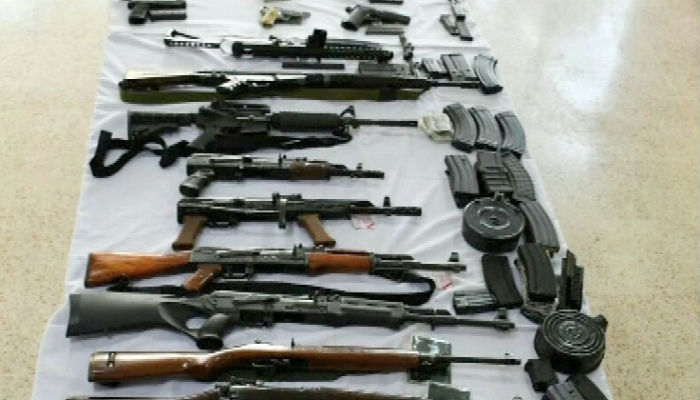 Huge cache of weapons recovered from Karachi’s Rizvia Society