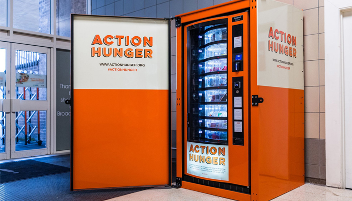 British charity unveils free vending machine for homeless