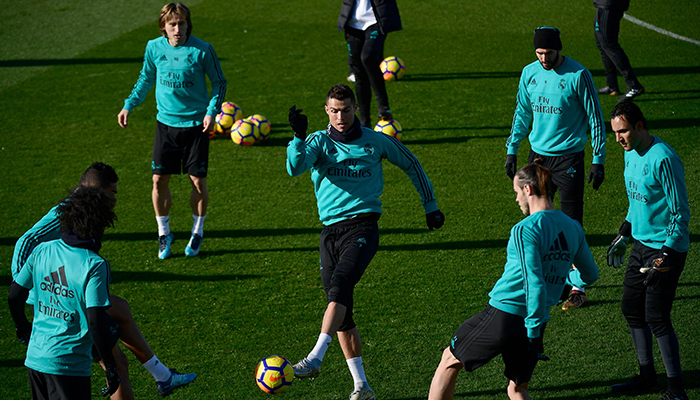 Ronaldo back to training with Real Madrid ahead of El Clasico