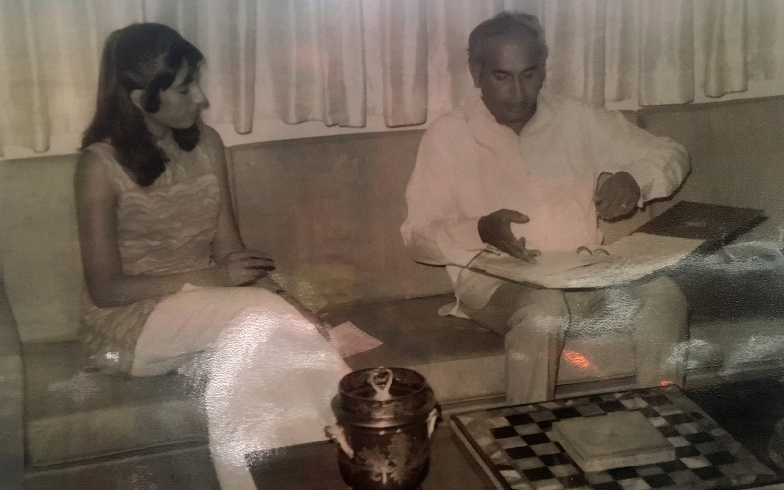 Benazir Bhutto pictured here with her father, Zulfikar Ali Bhutto.—Photo by Agha Feroze