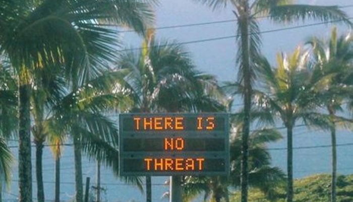 Ballistic missile warning sent in error by Hawaii authorities