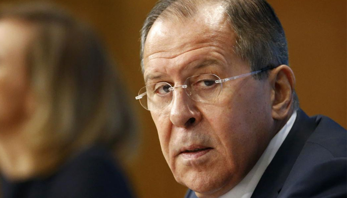 Russian Foreign Minister Sergei Lavrov attends a news conference in Moscow Russia