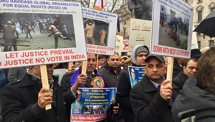 Dalits march in London protesting atrocities in India