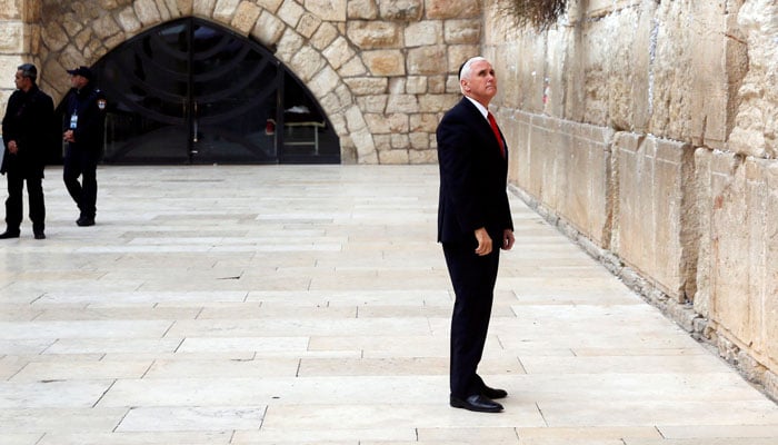 Women journalists protest separation at Western Wall for Pence visit