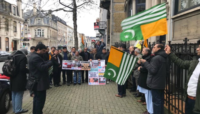 Kashmir Council demonstrates against India Republic Day in Brussels