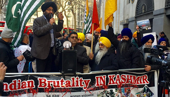 Indian authorities rattled by London Kashmiri, Sikh protest