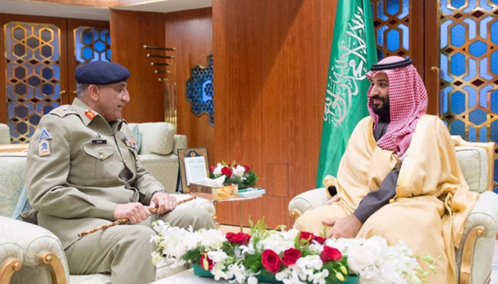 COAS Gen Bajwa meets Saudi crown prince in Riyadh, discusses bilateral ties  