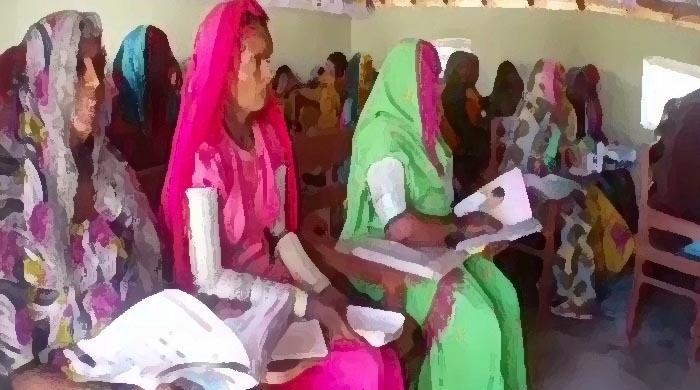 Nagarparker school where housewives, mothers study Nagarparker school where housewives, mothers study