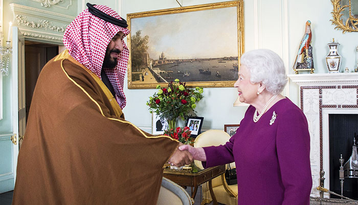 UK's May defends Saudi ties as crown prince get royal welcome in London