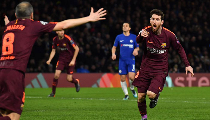 Barcelona play Chelsea in second leg of Champions League last-16