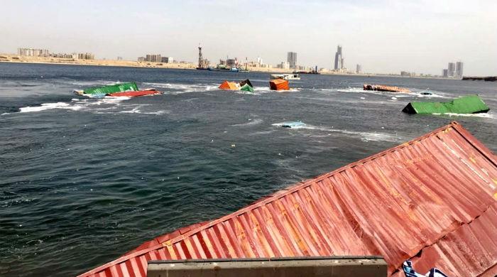 Karachi ship collision: 10 sunken containers retrieved as recovery operation continues