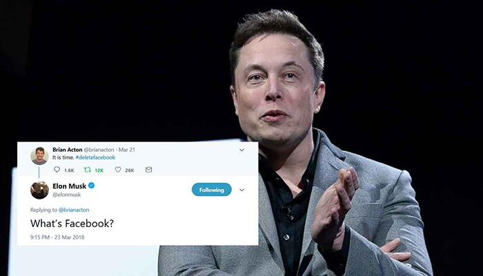 Musk deletes Facebook pages of Tesla, SpaceX after challenged on Twitter