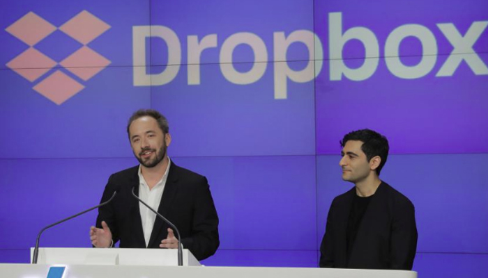 Dropbox shares close up 35 percent in biggest tech debut since Snap