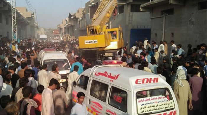 13 dead as roof of warehouse collapses in Sukkur