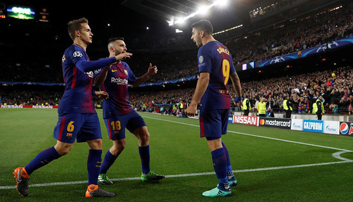 Barcelona beat Roma in first leg of Champions League quarterfinal