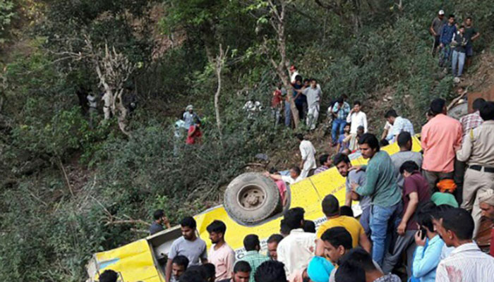 Thirty dead, mostly children, as school bus plunges off cliff in India 