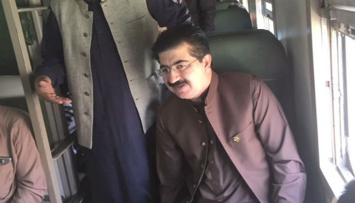 Breaking from tradition, Senate chairman takes train to Lahore 