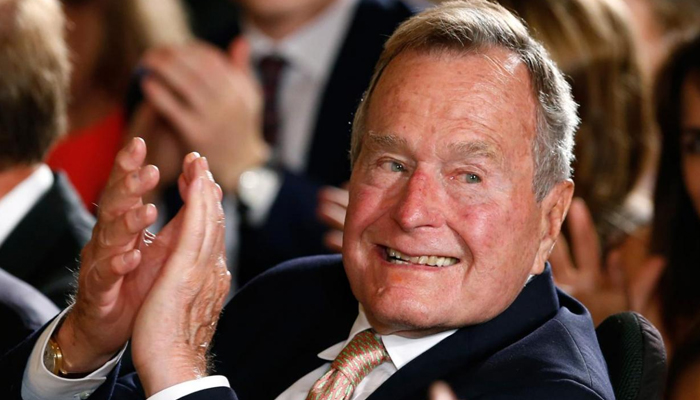 George H.W. Bush hospitalised days after wife's death: office