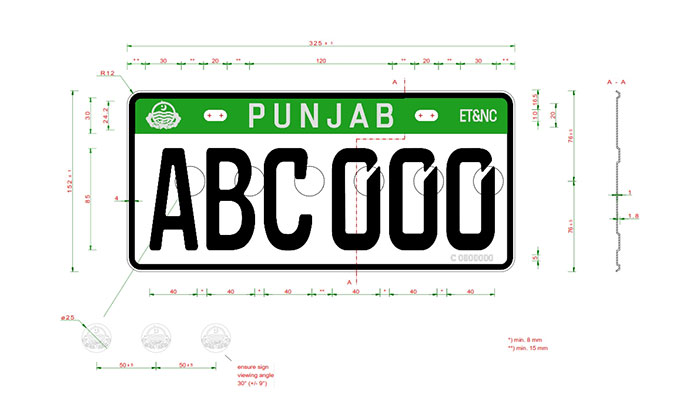 Punjab launches new number plates 