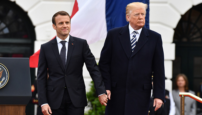 Hosting Macron, Trump rips into ‘disaster’ Iran deal