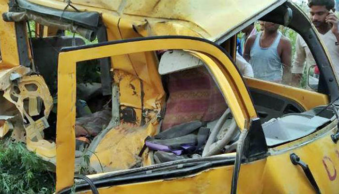 At least 13 students killed after train rams school van in India
