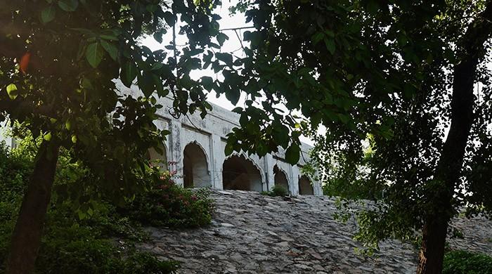 Do you know about the first structure the Mughals built in Lahore?