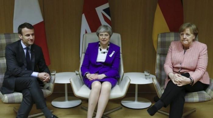 Britain, France, Germany agree on support for Iran nuclear deal  Britain's Prime Minister Theresa May, French President Emmanuel Macron, and German Chancellor Angela Merkel at the European Union leaders' summit in Brussels, Belgium, March 22, 2018. REUTERS/Francois Lenoir/Files LONDON: Britain, France, and...