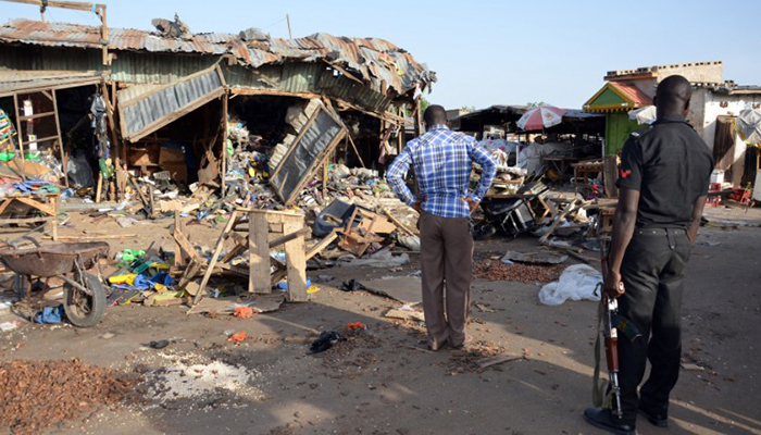 More than 60 killed in suicide blasts at mosque in Nigeria 