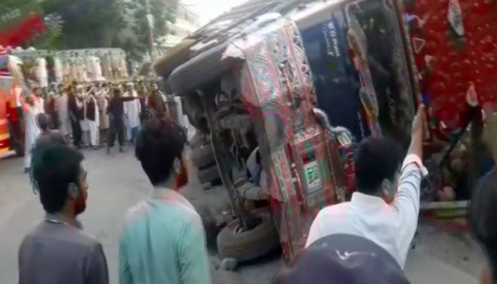 Ten dead after truck crushes van in Abbottabad