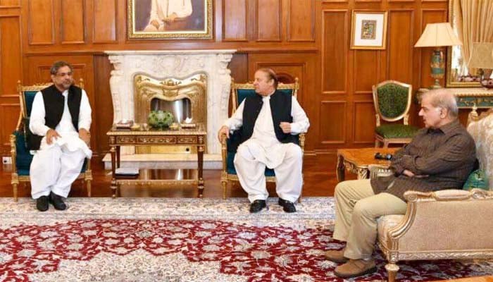 PM Abbasi, CM Shehbaz meet Nawaz Sharif