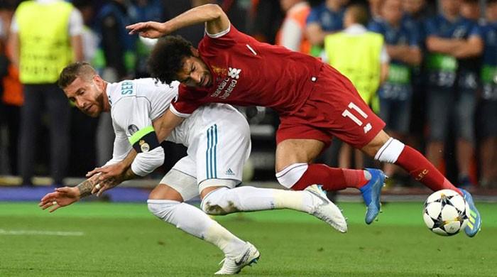 Mohamed Salah will be fit to play in World Cup, says Egyptian FA  Liverpool and Egypt star Mohamed Salah (R) injured his left shoulder when he was wrestled to the ground by Real Madrid captain Sergio Ramos during the Champions League final in Kiev. Photo: AFPMohamed Salah could still play a role for Egypt at the...