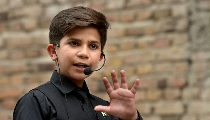 Pakistanis enchanted by 11-year-old motivational coach