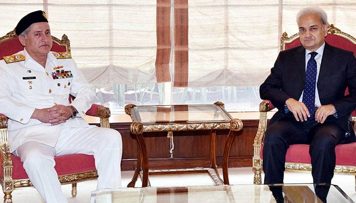 Naval chief calls on caretaker PM Nasirul Mulk