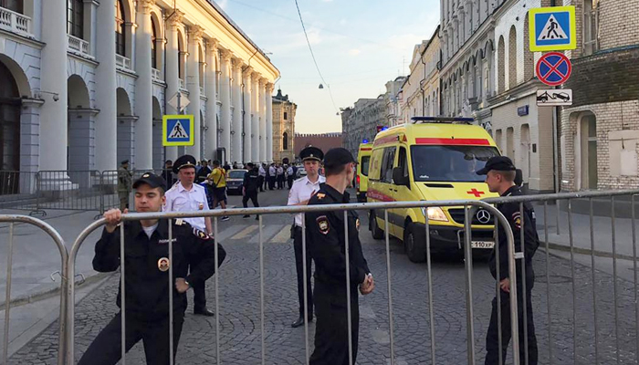 Three still in hospital after taxi hits crowd near Kremlin