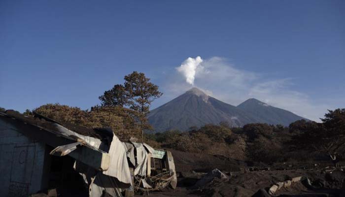 Guatemala's Fuego Volcano is seen emitting plumes of ash on June 1. Photo: AFP Guatemala's Fuego Volcano is seen emitting plumes of ash on June 1. Photo: AFP