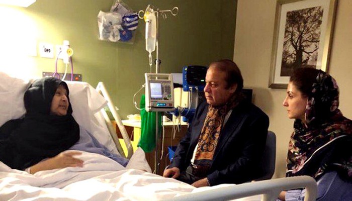 Nawaz to not participate in electoral campaign due to wife's health