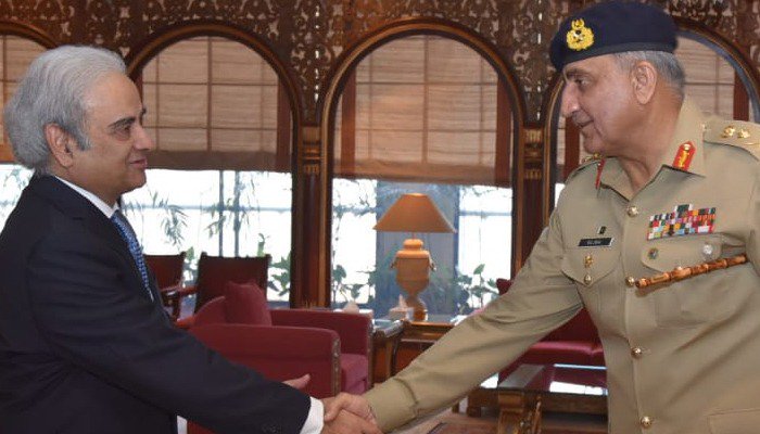 Army Chief Gen Bajwa meets caretaker PM Nasirul Mulk 