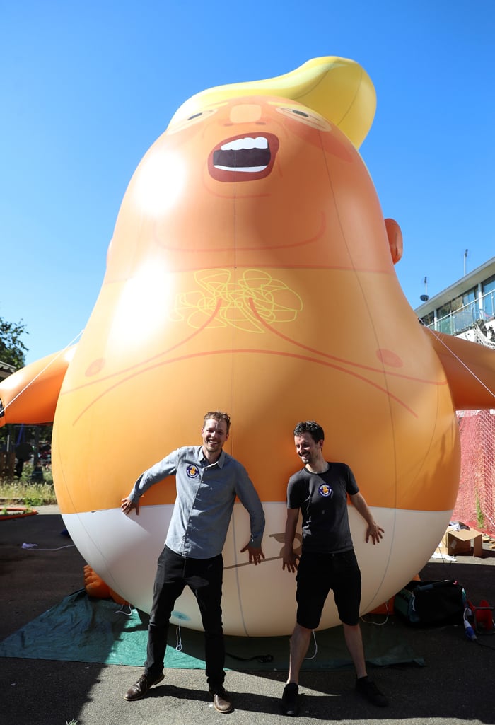 Download UK protesters inflate snarling orange Trump blimp to mock ...