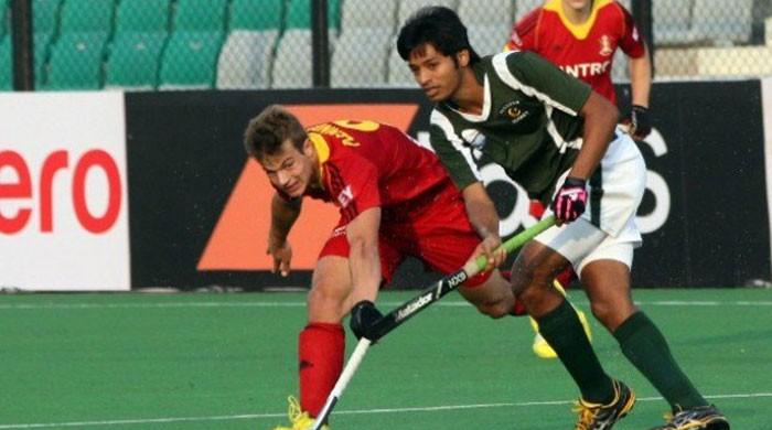 Pakistan hockey team out of medals race in Champions Trophy  The green shirts will now play for the fifth position. Photo: FileBREDA: Pakistan hockey team is out of the race for medals in the Champions Trophy 2018 after its defeat against Belgium by 4-2 on Friday.Belgium overpowered Pakistan in the game...