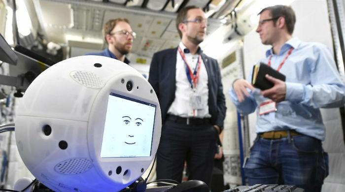 'Flying brain' blasts off on cargo ship toward space station  A ball-shaped artificial intelligence robot nicknamed the "flying brain" because it is trained to follow and interact with a German astronaut blasted off Friday toward the International Space Station aboard SpaceX´s Dragon cargo ship. Photo:...