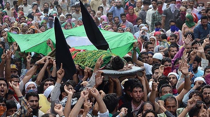 Indian troops martyr five youth in IOK: KMS  The occupied forces troops fired bullets, pellets and teargas shells to disperse the protesters, triggering severe clashes. Photo: FileSRINAGAR: Indian-occupied forces in its fresh act of state terrorism martyred at least five Kashmiris in Pulwama...