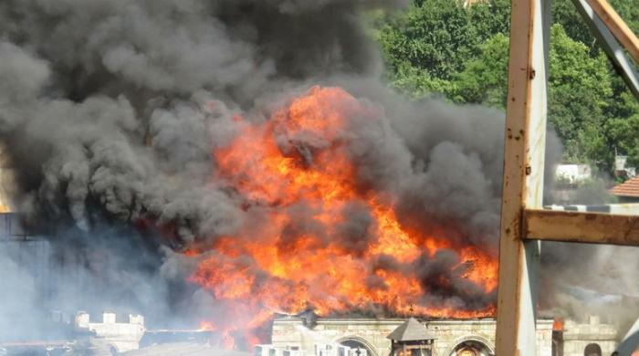 Fire engulfs celebrated TV drama set in Istanbul: official  Flames are rising from a celebrated outdoor film set situated on the Asian side of Istanbul, on June 29, 2018. Photo: AFPISTANBUL: A celebrated outdoor film set in Istanbul, used in a number of top-rating Turkish soap dramas, caught fire on Friday...