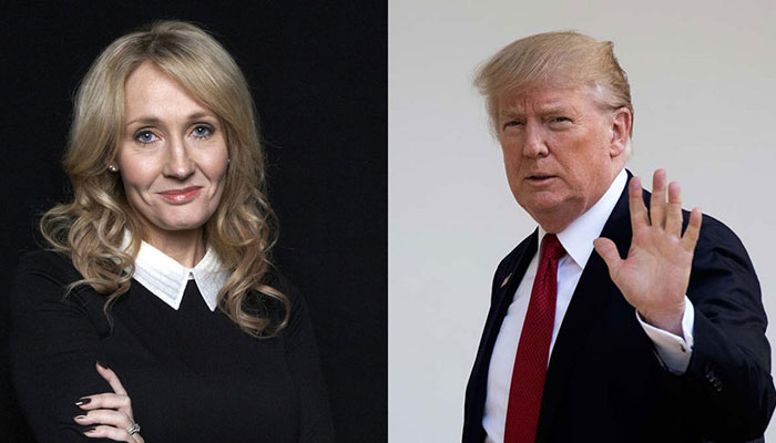 Trump mocked by author J K Rowling over misspelled tweet
