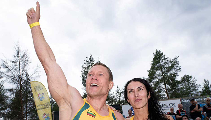 Lithuanian couple win world wife-carrying championship title in Finland