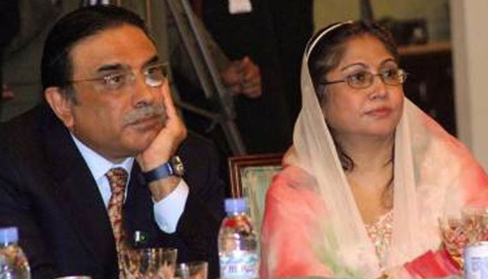 Zardari, Faryal Talpur's names placed on ECL: sources