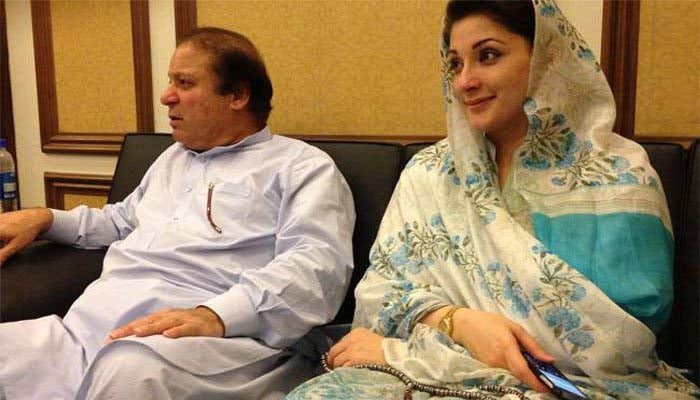 Former premier Nawaz Sharif and his daughter Maryam Nawaz