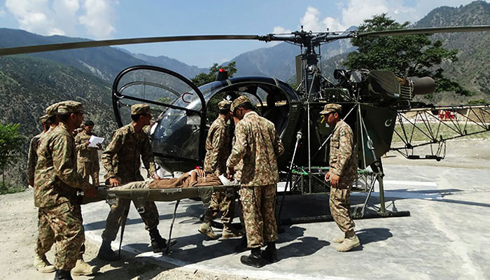 Army rescues five people stranded near Sawan River: ISPR