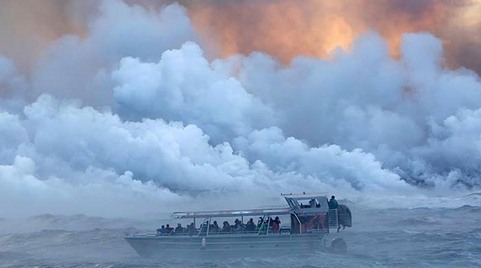 Volcanic lava 'bomb' injures 23 people on tour boat in Hawaii