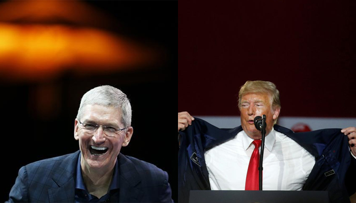 Trump says will have dinner with Apple top boss Tim Cook on Friday